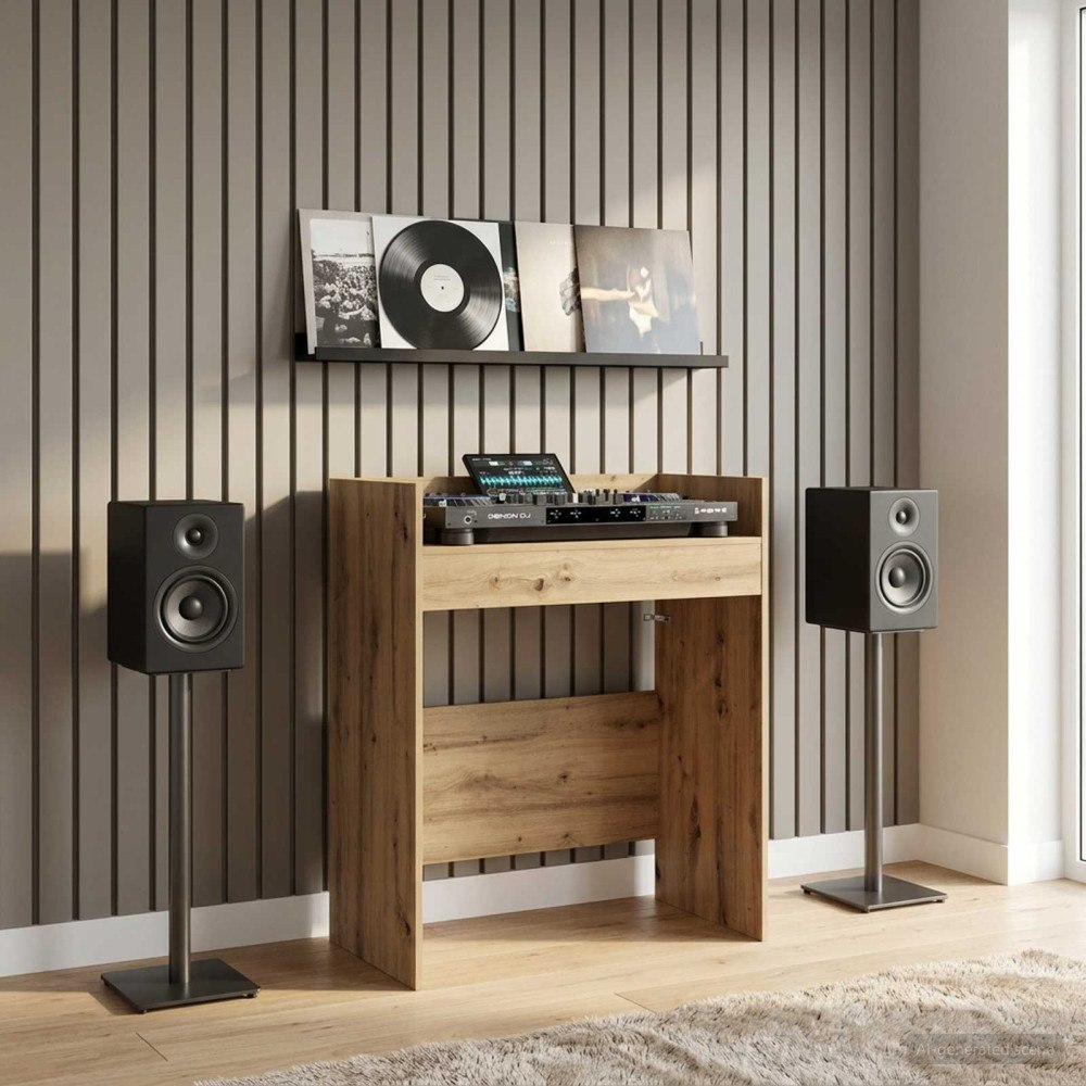 vidaXL DJ-bord Artisan-ek 102 x 45 x 102 cm Konstruerat trä