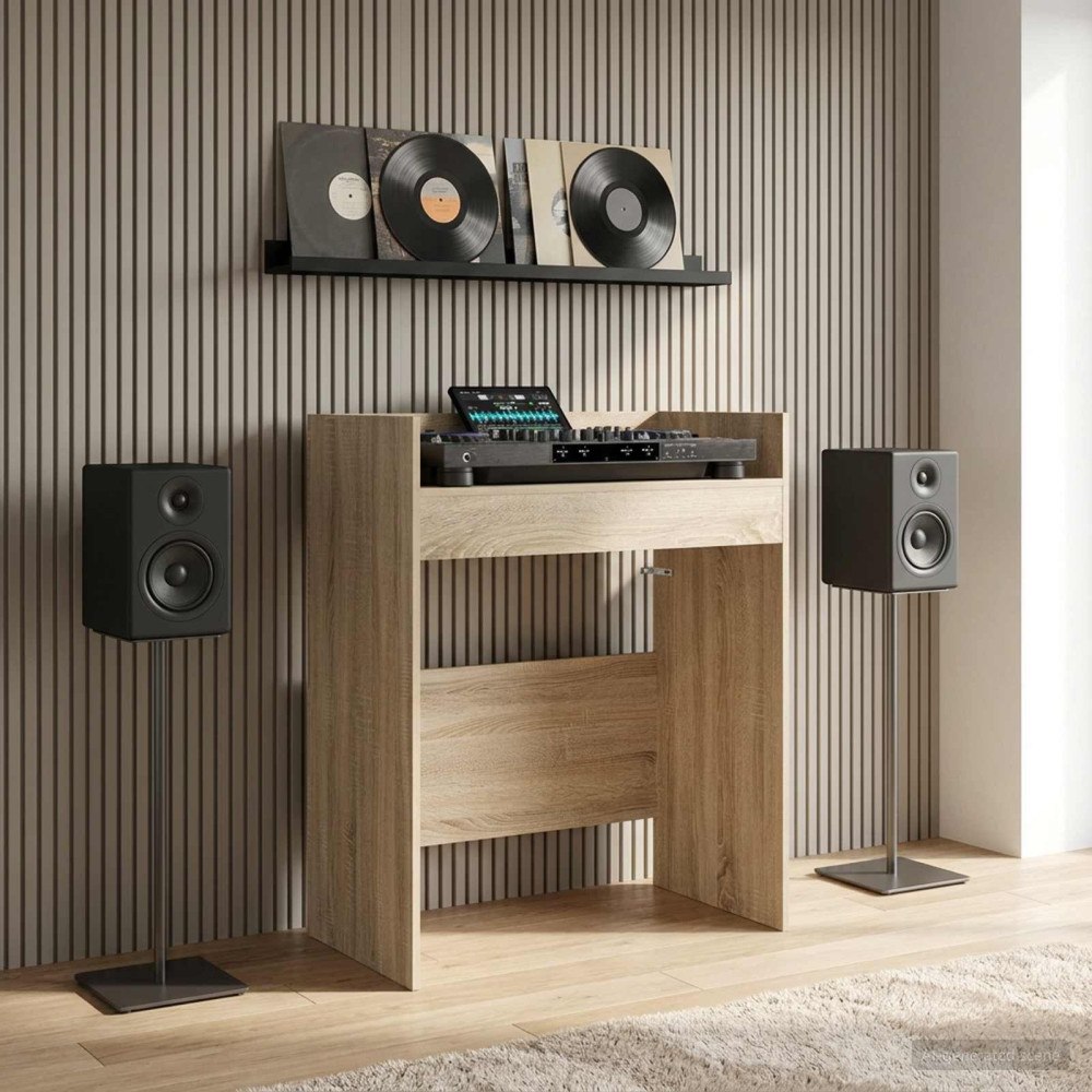 vidaXL DJ-bord Sonoma-ek 82 x 45 x 102 cm Konstruerat trä