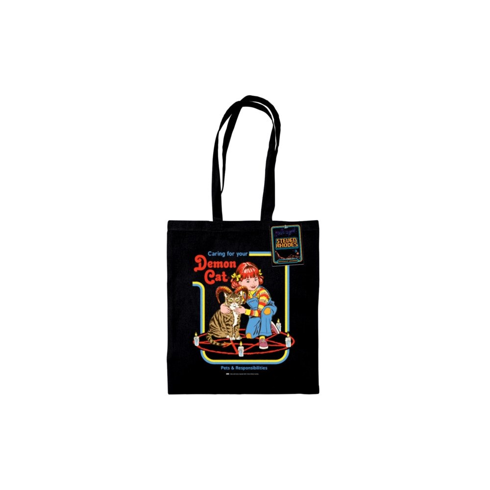 Pyramid International Steven Rhodes (Demon Cat) Black Tote Bag