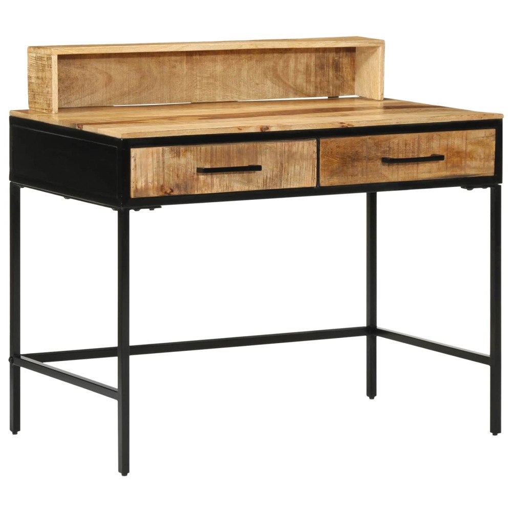vidaXL Konsolbord Brun 100 x 55 x 89.5 cm Massivt Mangoträd och Metall