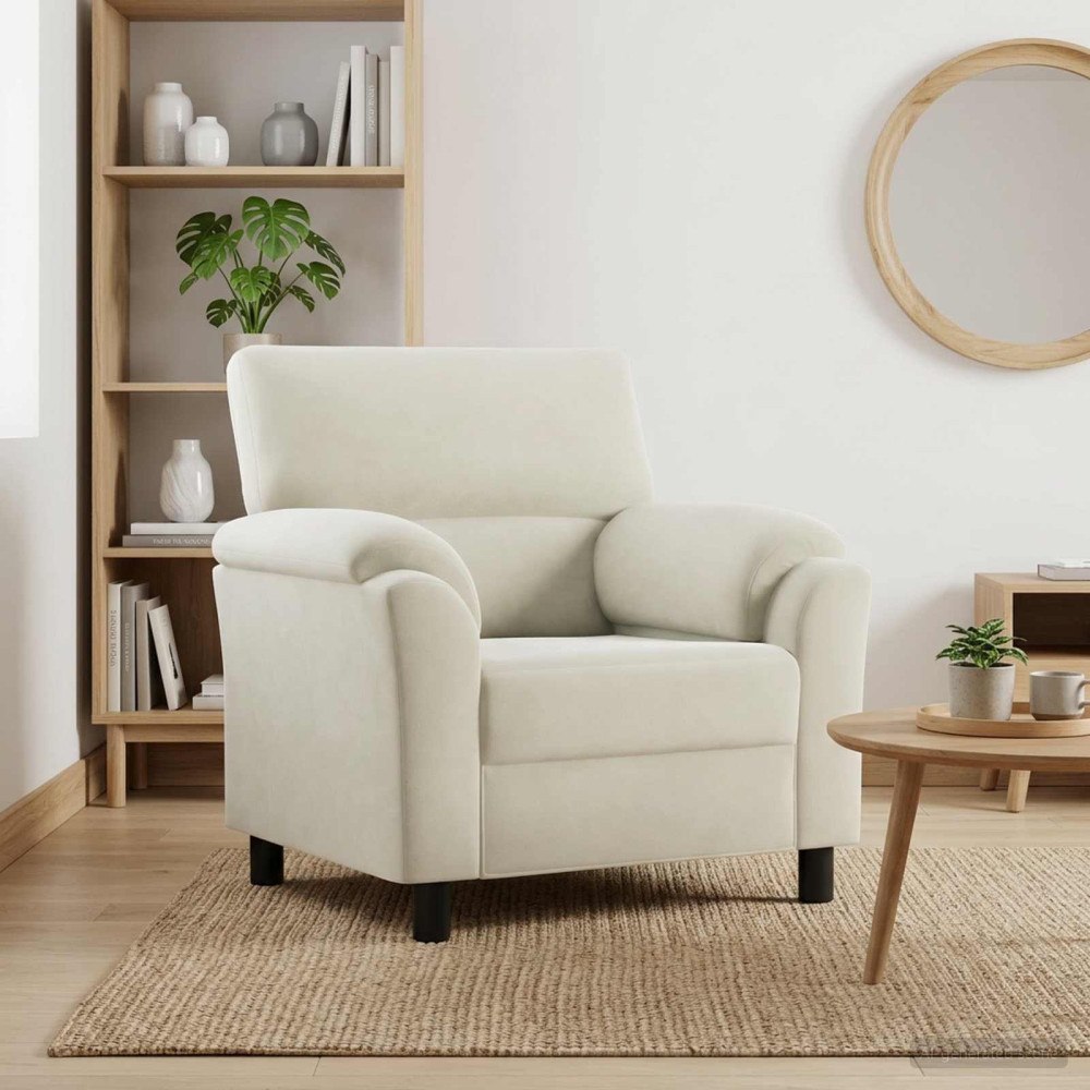 vidaXL Soffa Gräddvit 94 x 85 x 93 cm Sammet