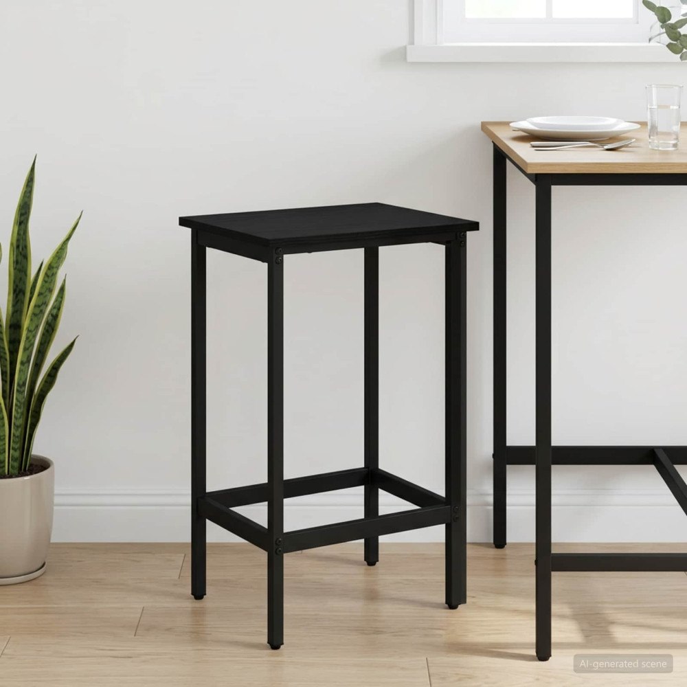 vidaXL Barpall Svart ek 40 x 32 x 64 cm Konstruerat trä