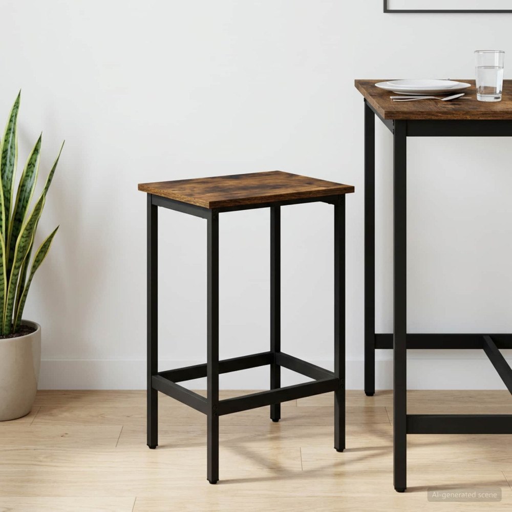 vidaXL Barpall Rökt ek 40 x 32 x 64 cm Konstruerat trä