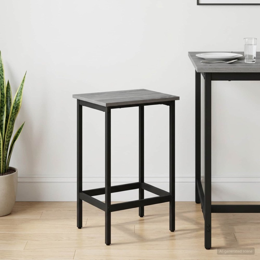 vidaXL Barpall Grå Sonoma 40 x 32 x 64 cm Konstruerat trä