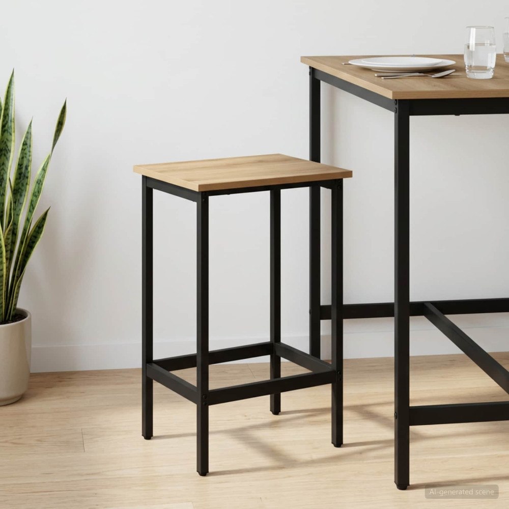 vidaXL Barpall Artisan-ek 40 x 32 x 64 cm Konstruerat trä
