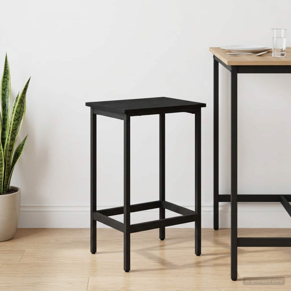 vidaXL Barpall Svart ek 40 x 32 x 74 cm Konstruerat trä