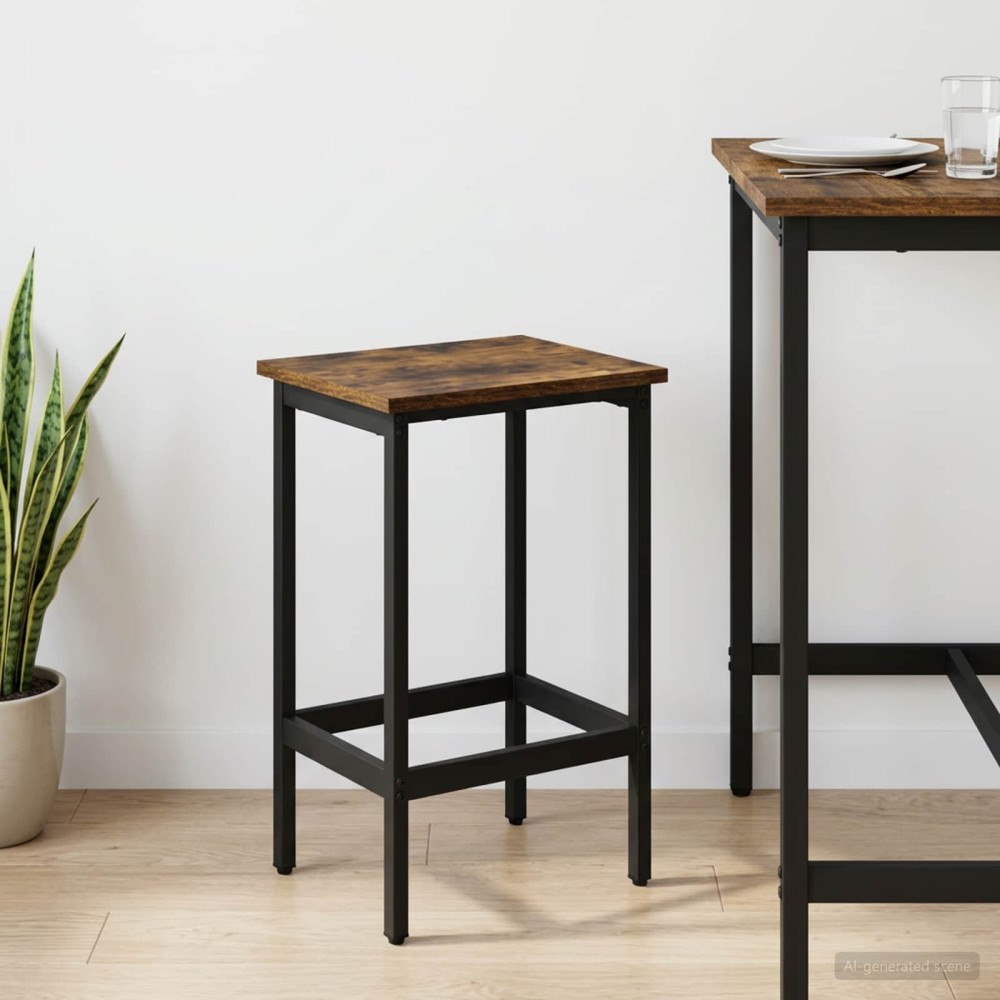 vidaXL Barpall Rökt ek 40 x 32 x 74 cm Konstruerat trä