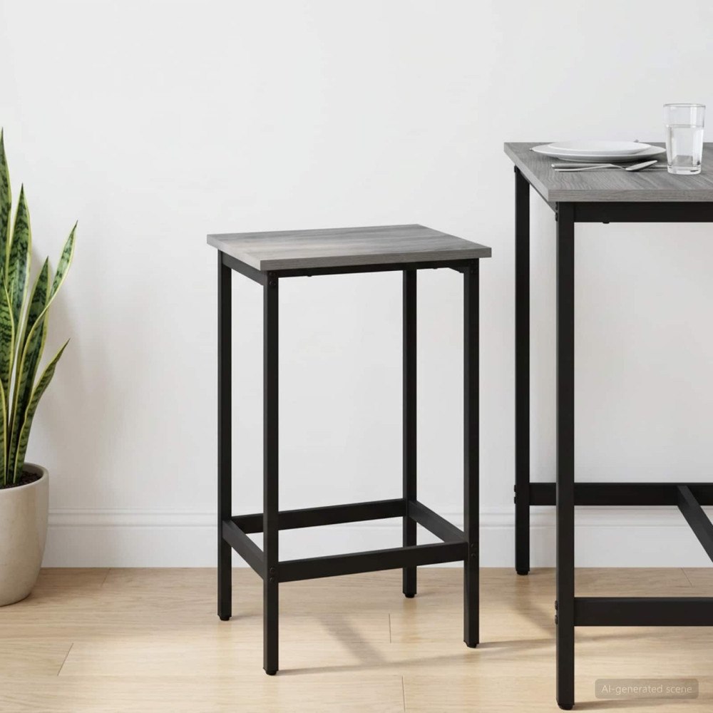 vidaXL Barpall Grå Sonoma 40 x 32 x 74 cm Konstruerat trä