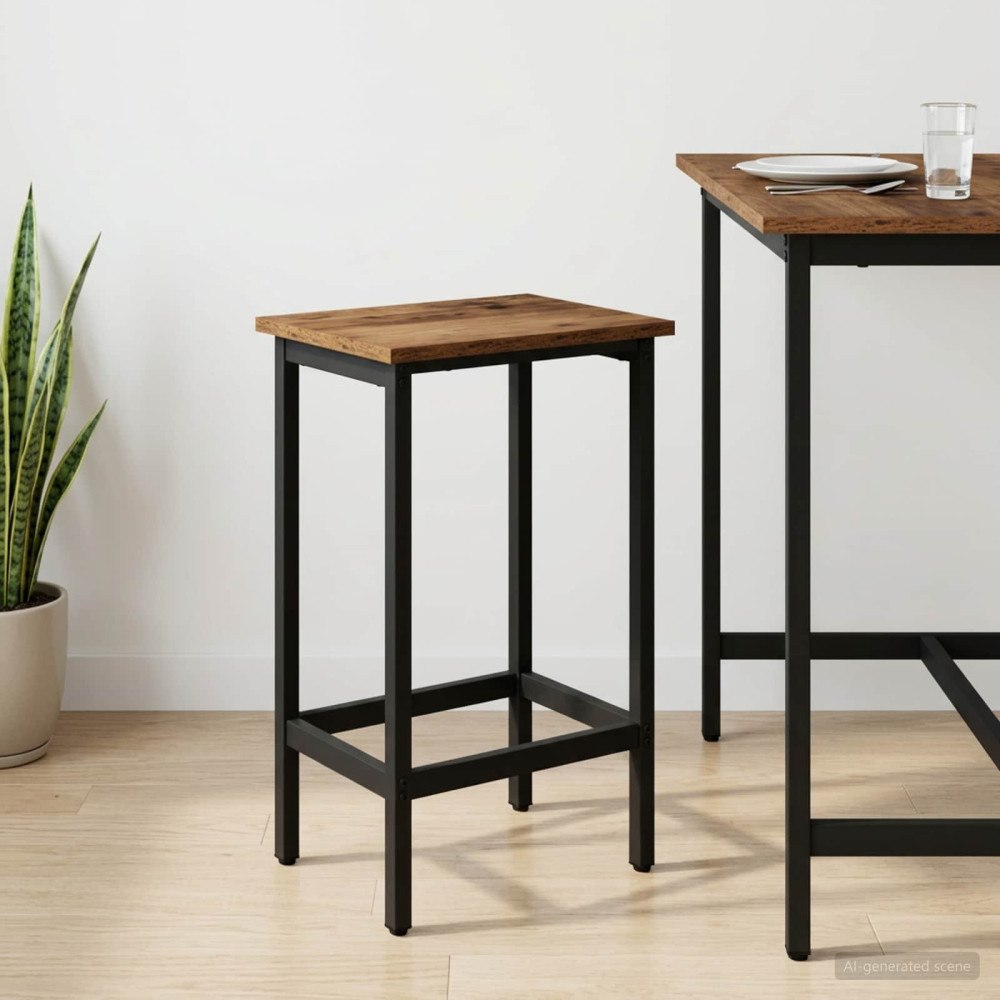 vidaXL Barpall Gammalt trä 40 x 32 x 74 cm Konstruerat trä