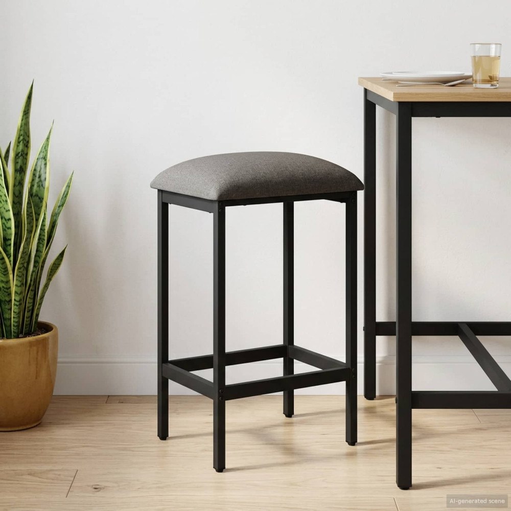 vidaXL Barpall Ljusgrå 40 x 32 x 64 cm Konstruerat trä
