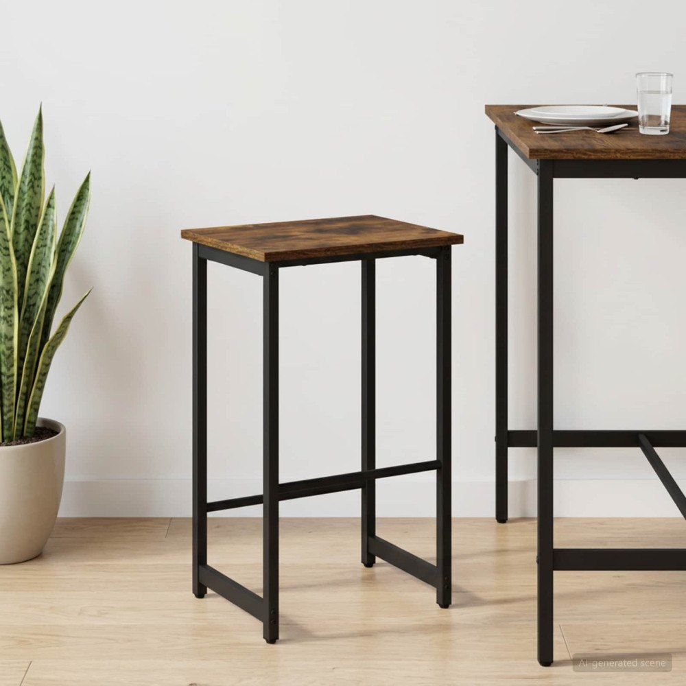 vidaXL Barpall Rökt ek 40 x 32 x 64 cm Konstruerat trä
