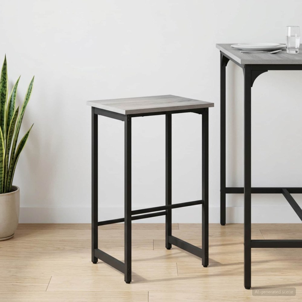 vidaXL Barpall Grå Sonoma 40 x 32 x 64 cm Konstruerat trä