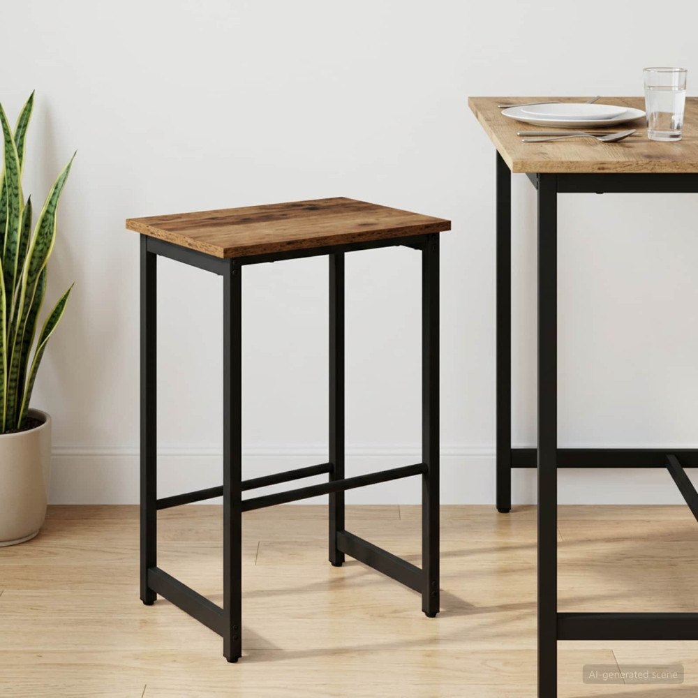 vidaXL Barpall Gammalt trä 40 x 32 x 64 cm Konstruerat trä