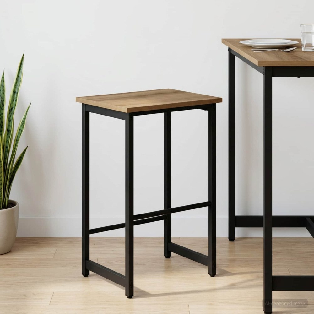 vidaXL Barpall Artisan-ek 40 x 32 x 64 cm Konstruerat trä
