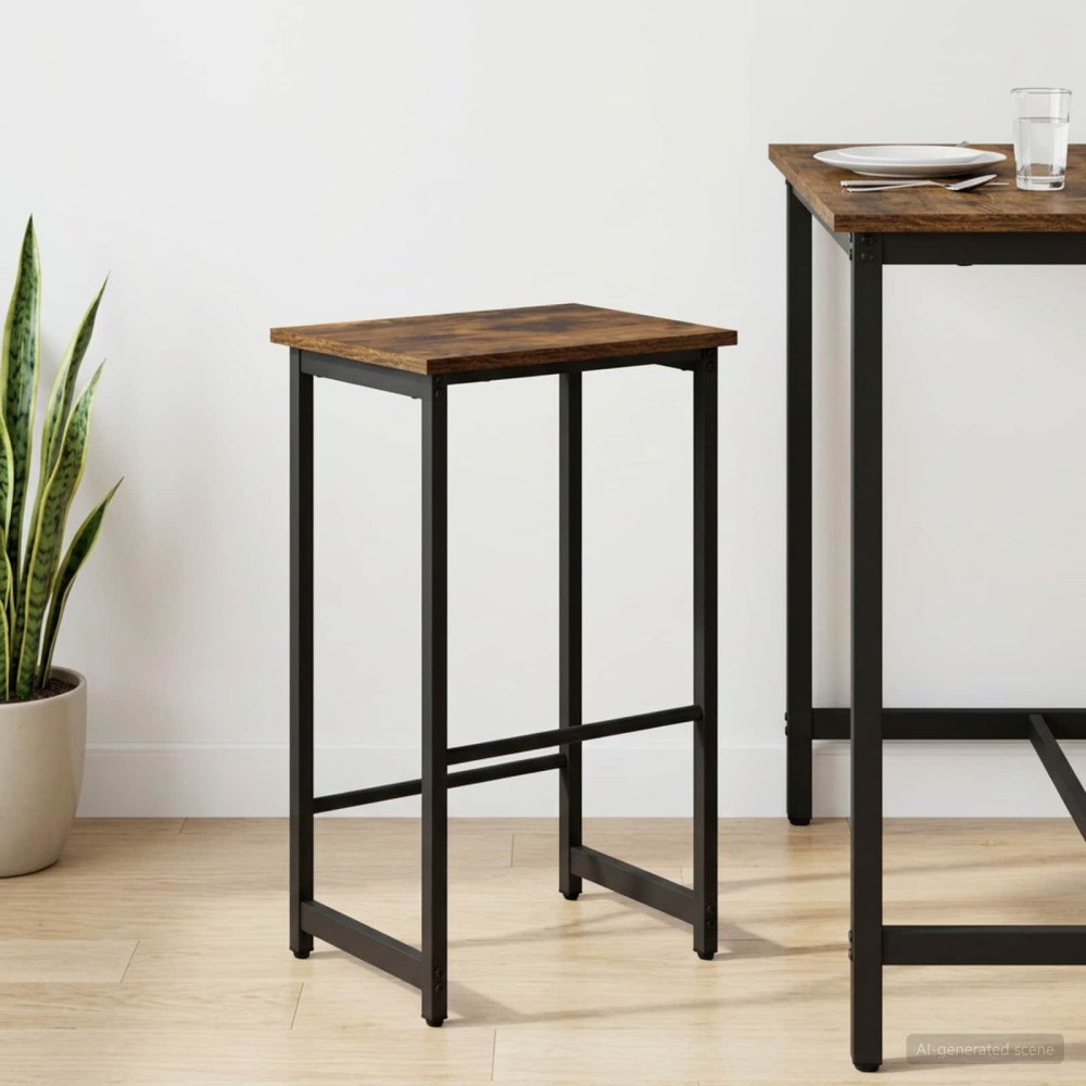 vidaXL Barpall Rökt ek 40 x 32 x 74 cm Konstruerat trä