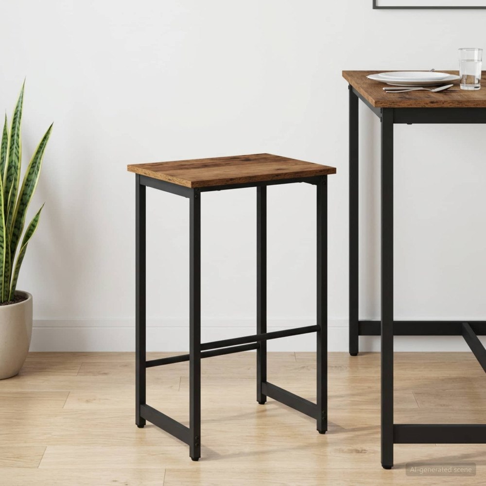 vidaXL Barpall Gammalt trä 40 x 32 x 74 cm Konstruerat trä