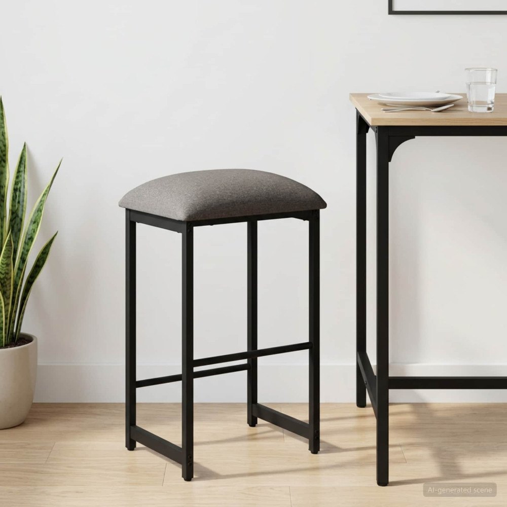 vidaXL Barpall Ljusgrå 40 x 32 x 74 cm Konstruerat trä