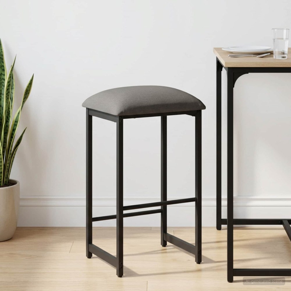 vidaXL Barpall Mörkgrå 40 x 32 x 74 cm Konstruerat trä