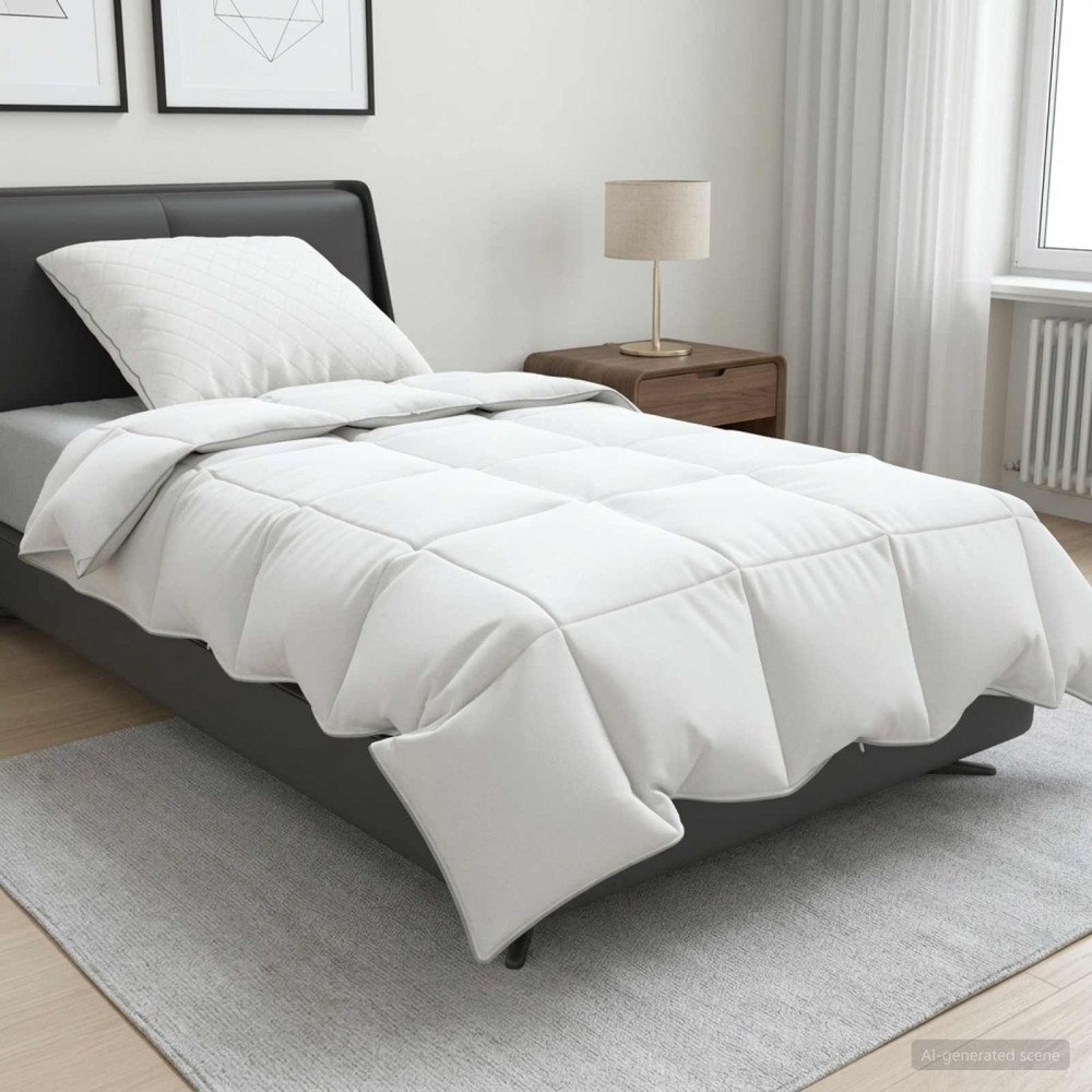 vidaXL 90% Gåsdun Täcke Set FULDA 2 st 150 x 200 cm Sommar 100 GSM Vit