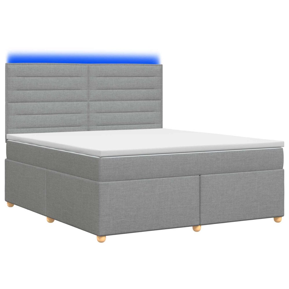 vidaXL Kontinentalsäng med madrass Ljusgrå 160 x 200 cm Tyg