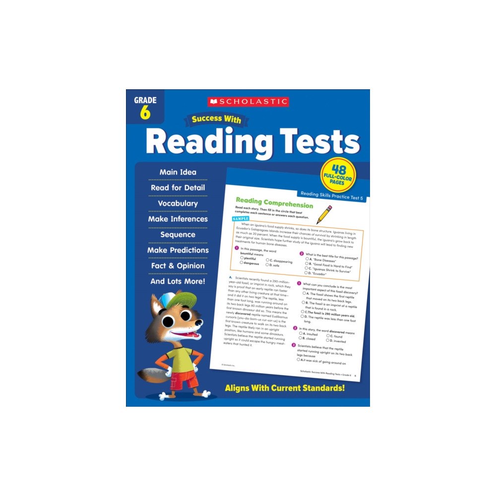 Not Stated Scholastic Success with Reading Tests Grade 6 Workbook (häftad, eng)