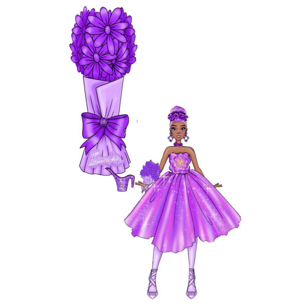 Barbie Barbie Flower Reveal Lila Prästkrage