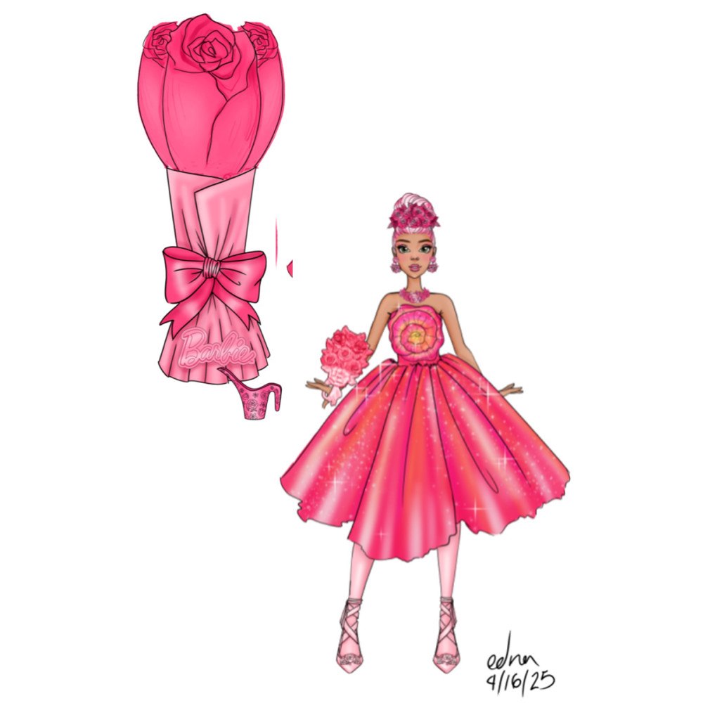 Barbie Barbie Flower Reveal Röd Ros