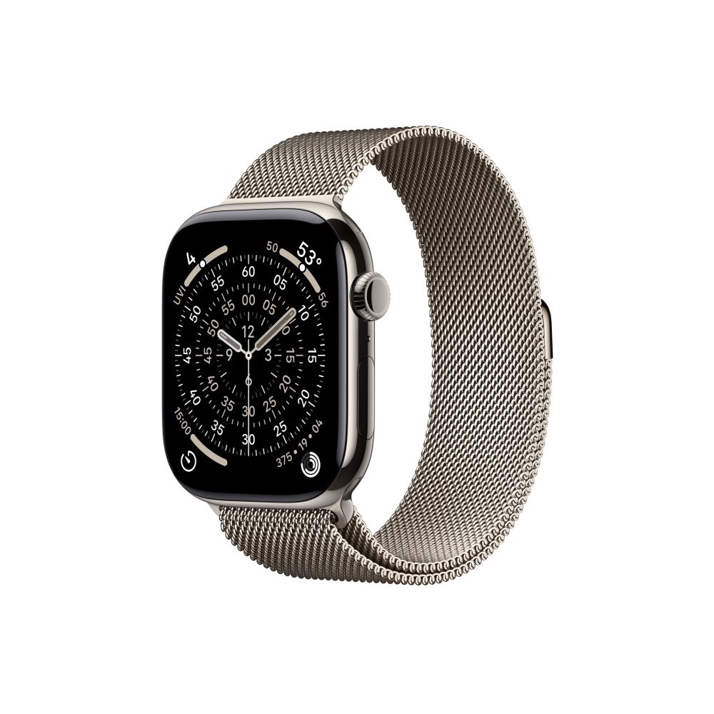 Apple Apple Watch Series 11 (GPS + Cellular) - naturlig titan - smart klocka med milanesisk loop - naturlig - 64 GB