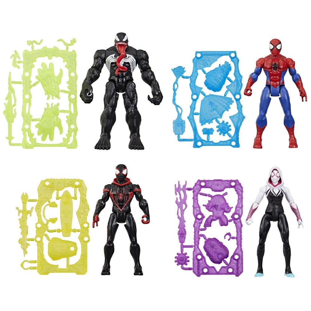 Spider-Man Spider-Man Figur m. Tillbehör 11 cm Sort.