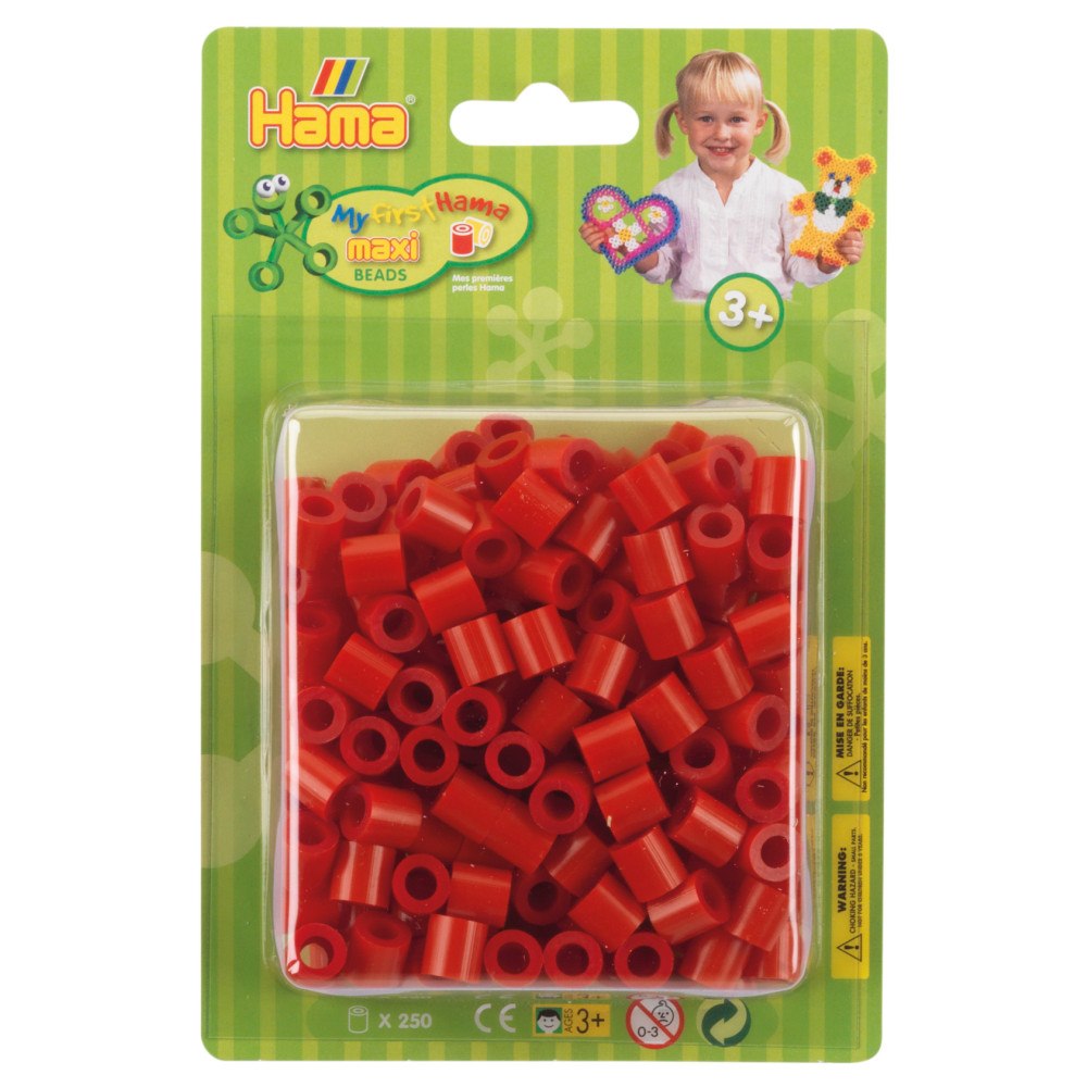 Hama Hama Maxi pärlor i påse 250 stk Röd
