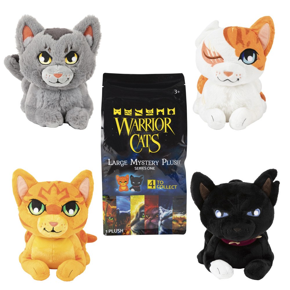 Warrior Cats Warrior Cats Stort Mystery Gosedjur 28 cm Sort.