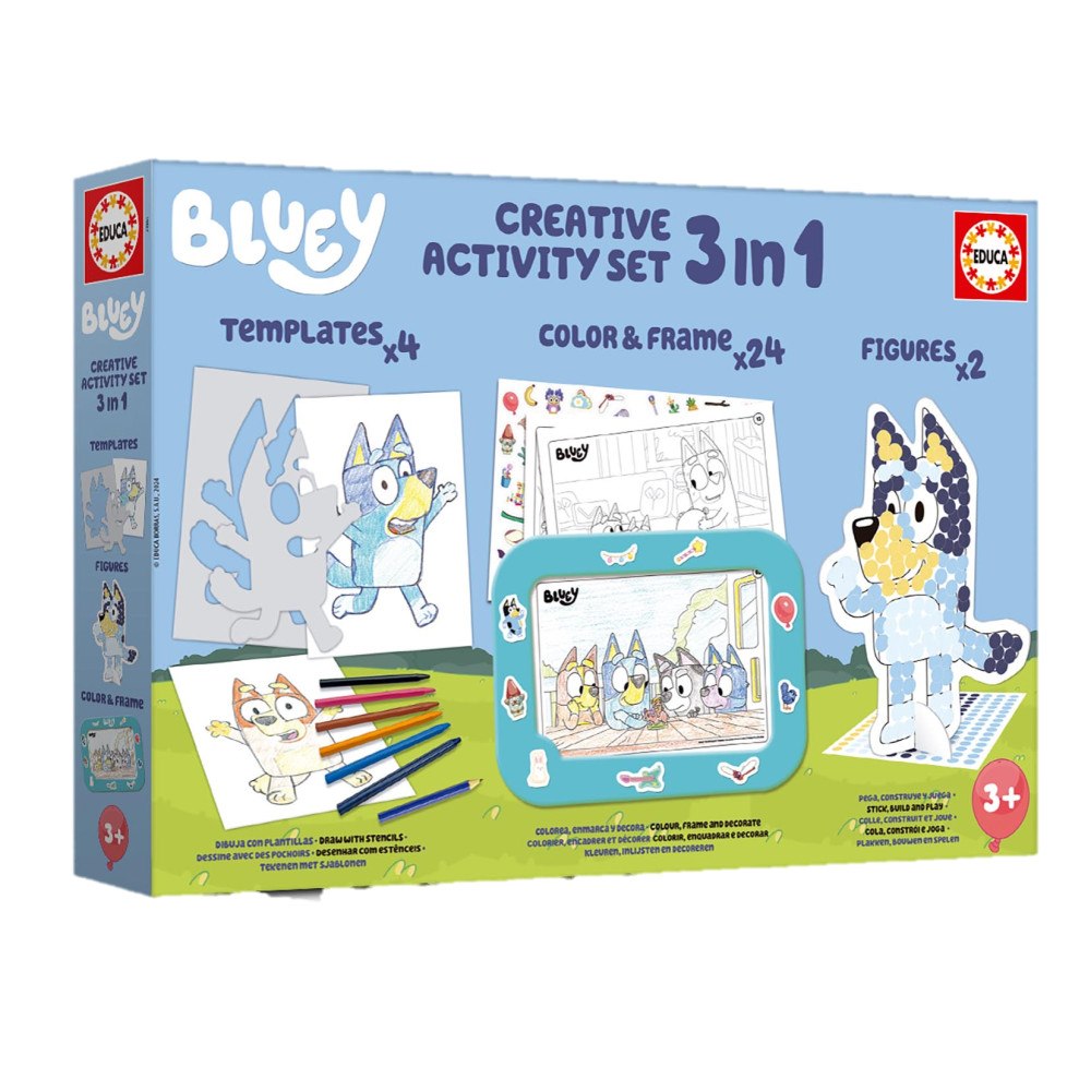 Educa Puzzle Educa 3-i-1 Bluey Kreativt aktivitetsset
