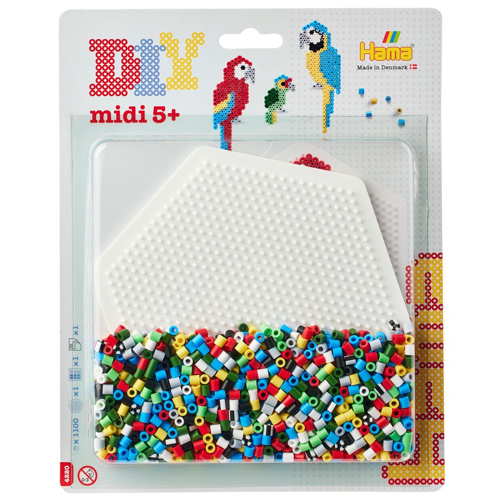 Hama Hama Midi Stora Papegojor 1100 st
