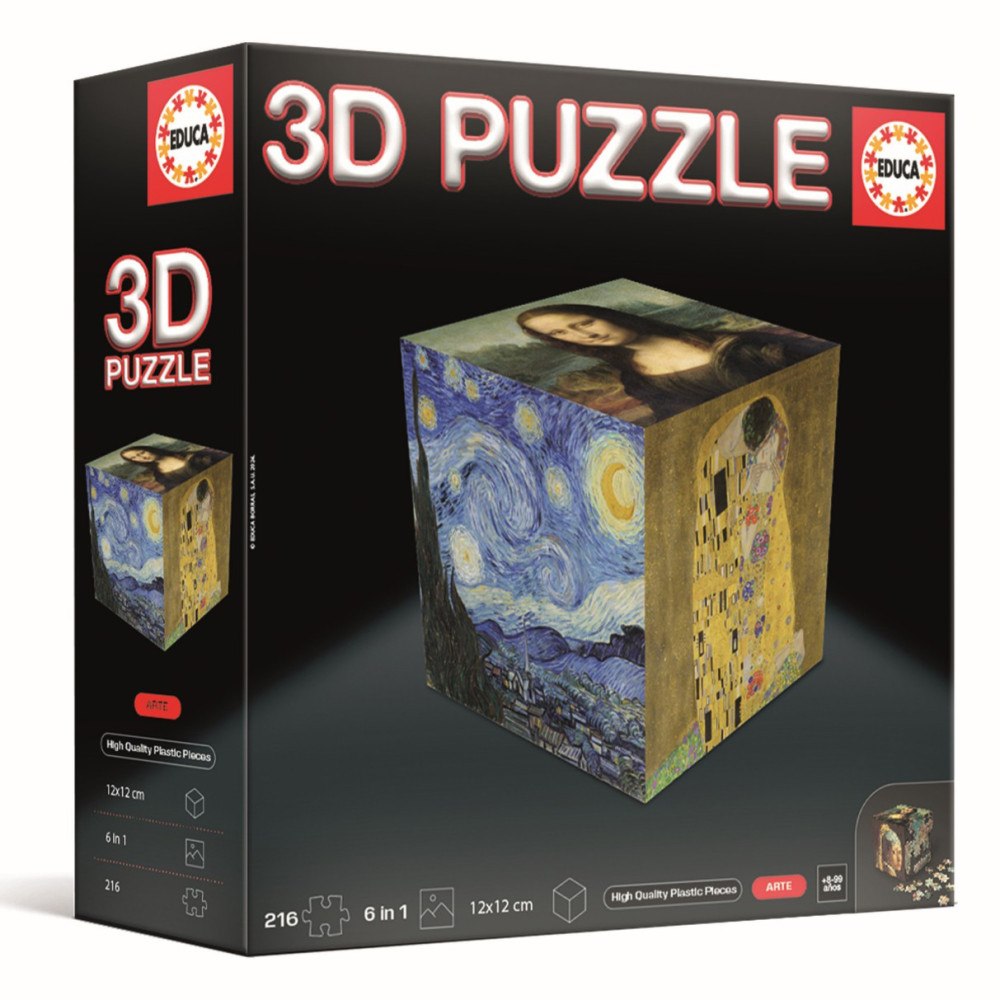 Educa Puzzle Educa 3D-pussel Kub konst