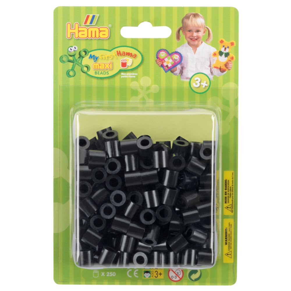 Hama Hama Maxi pärlor i påse 250 stk Svart