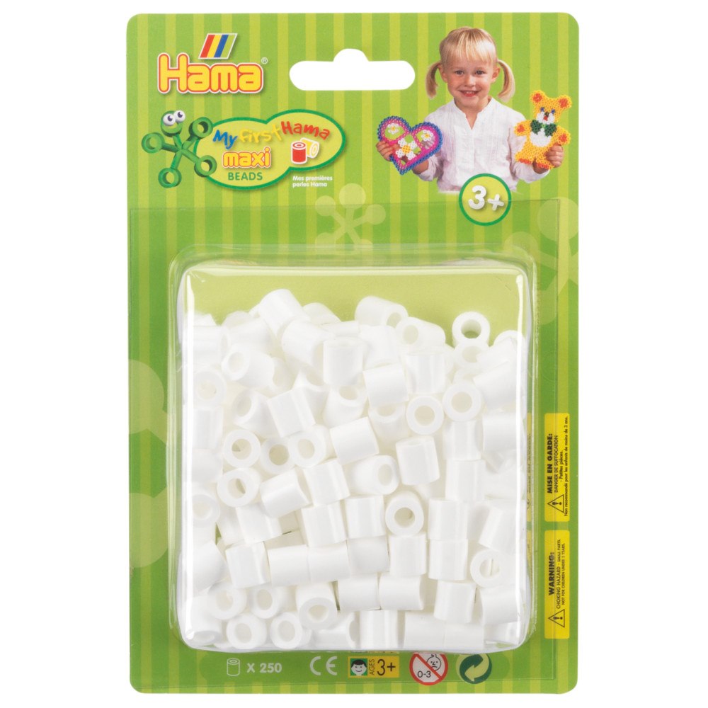 Hama Hama Maxi pärlor i påse 250 stk Vit