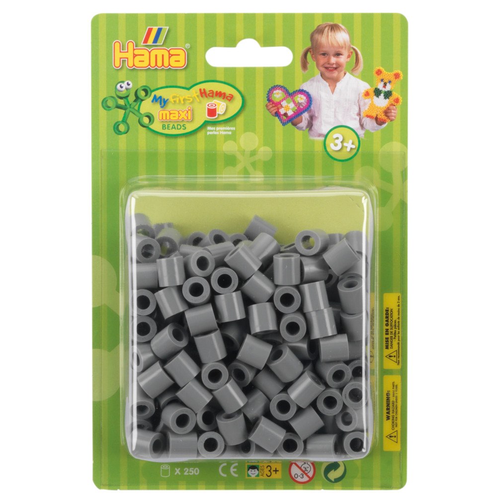 Hama Hama Maxi pärlor i påse 250 stk Grå