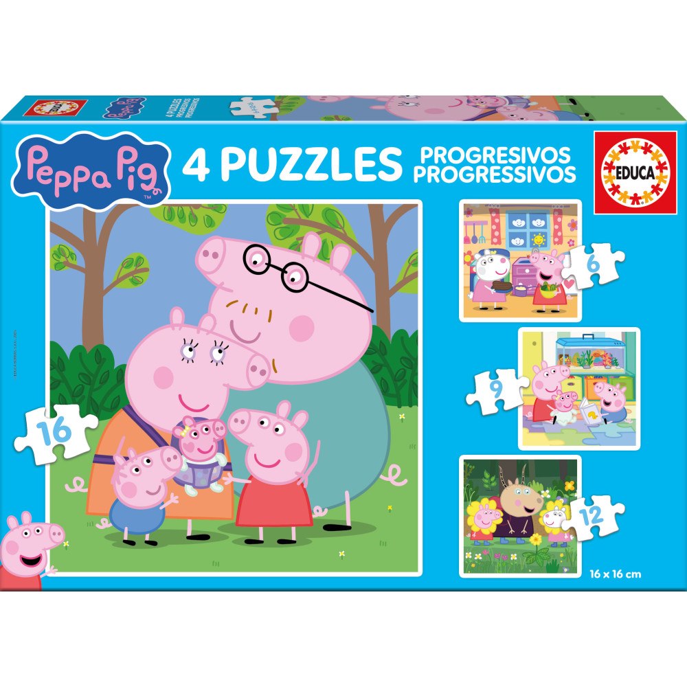 Educa Puzzle Educa 6-9-12-16 Peppa Pig