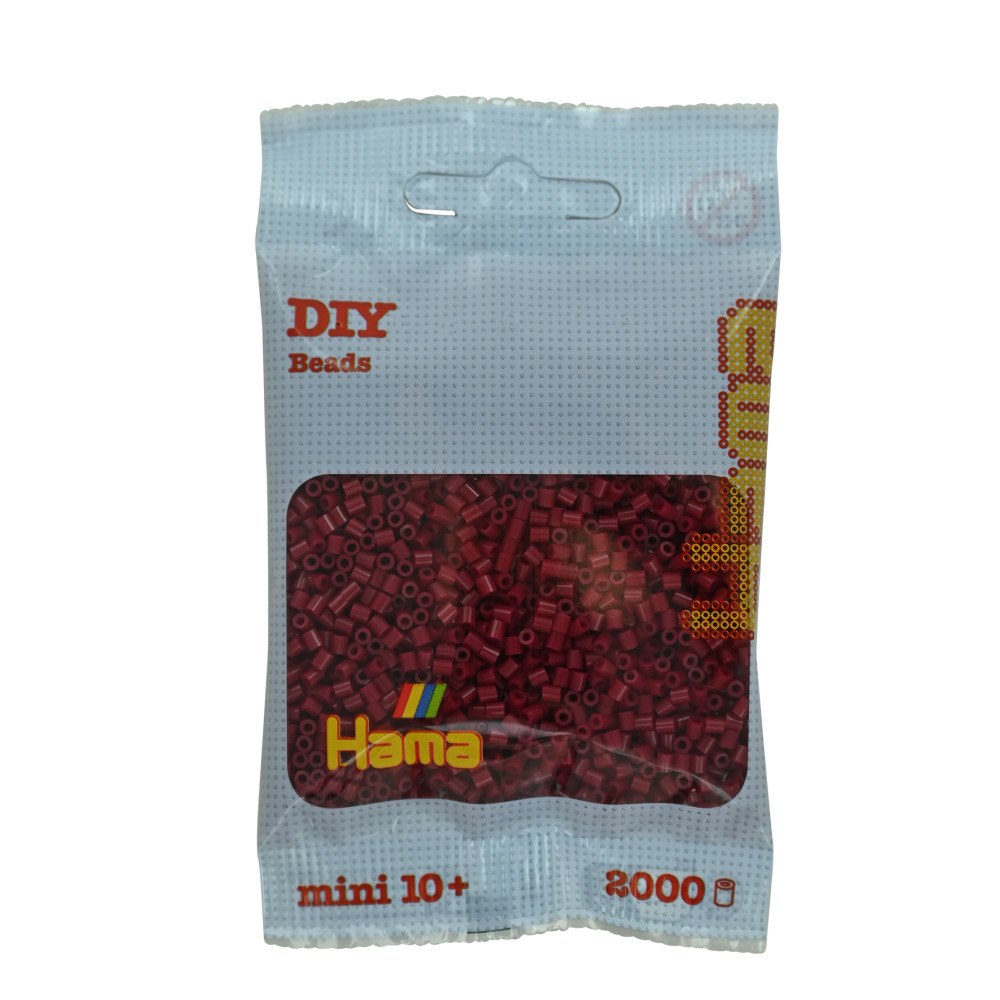 Hama Hama Mini pärlor 2000 stk Mörkröd