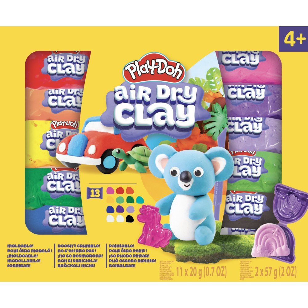 Play-Doh Play Doh Lufttorkande lera Låda m. olika färger