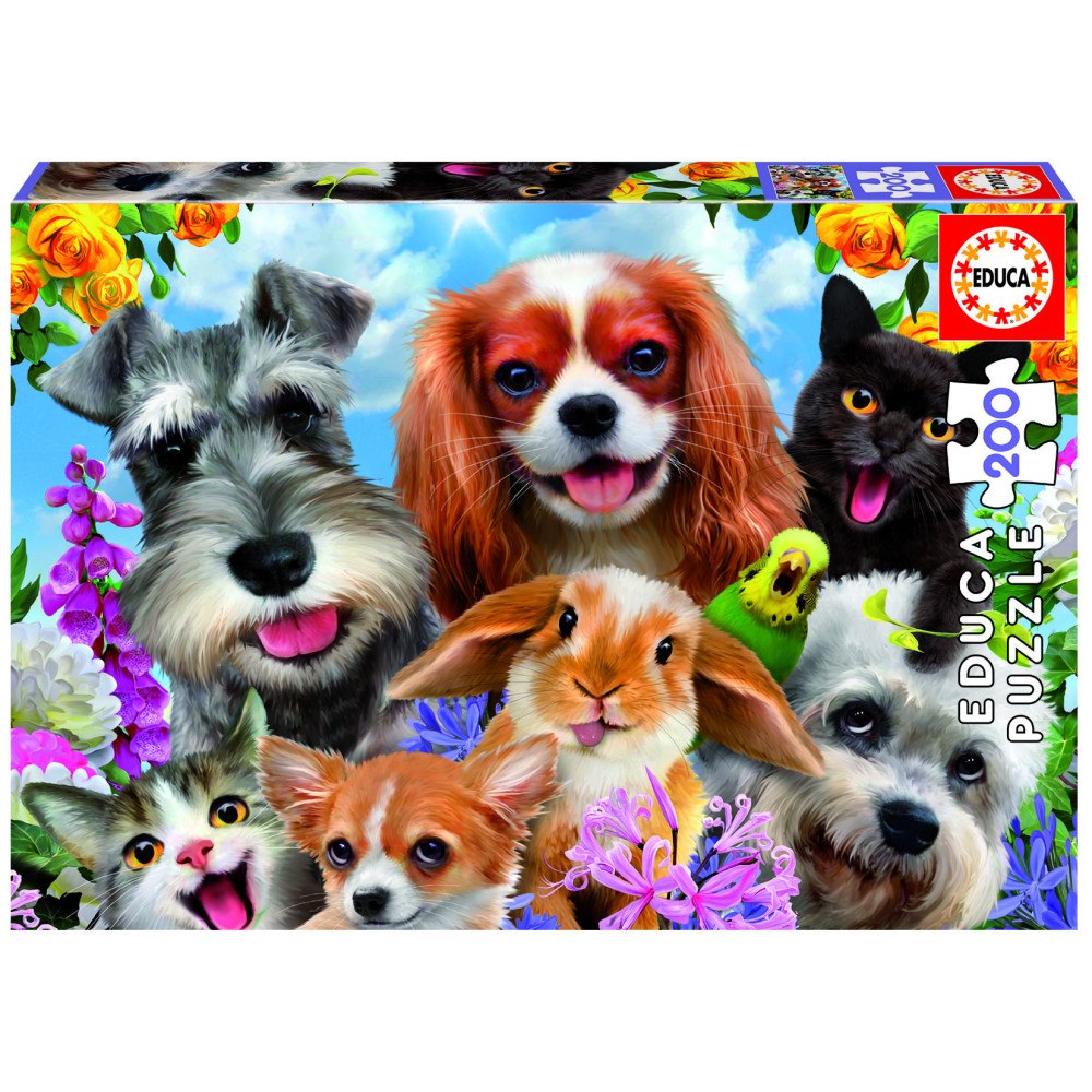 Educa Puzzle Educa 200 Selfie djurparad