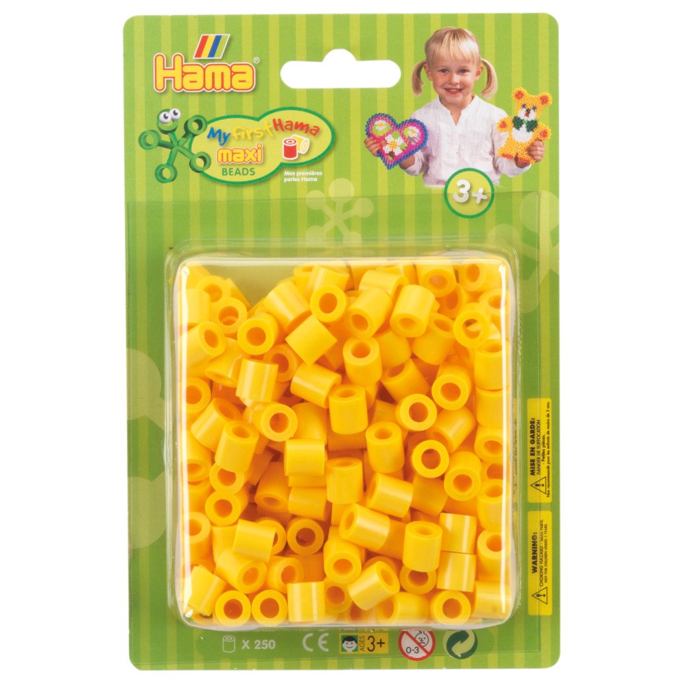 Hama Hama Maxi pärlor i påse 250 stk Gul