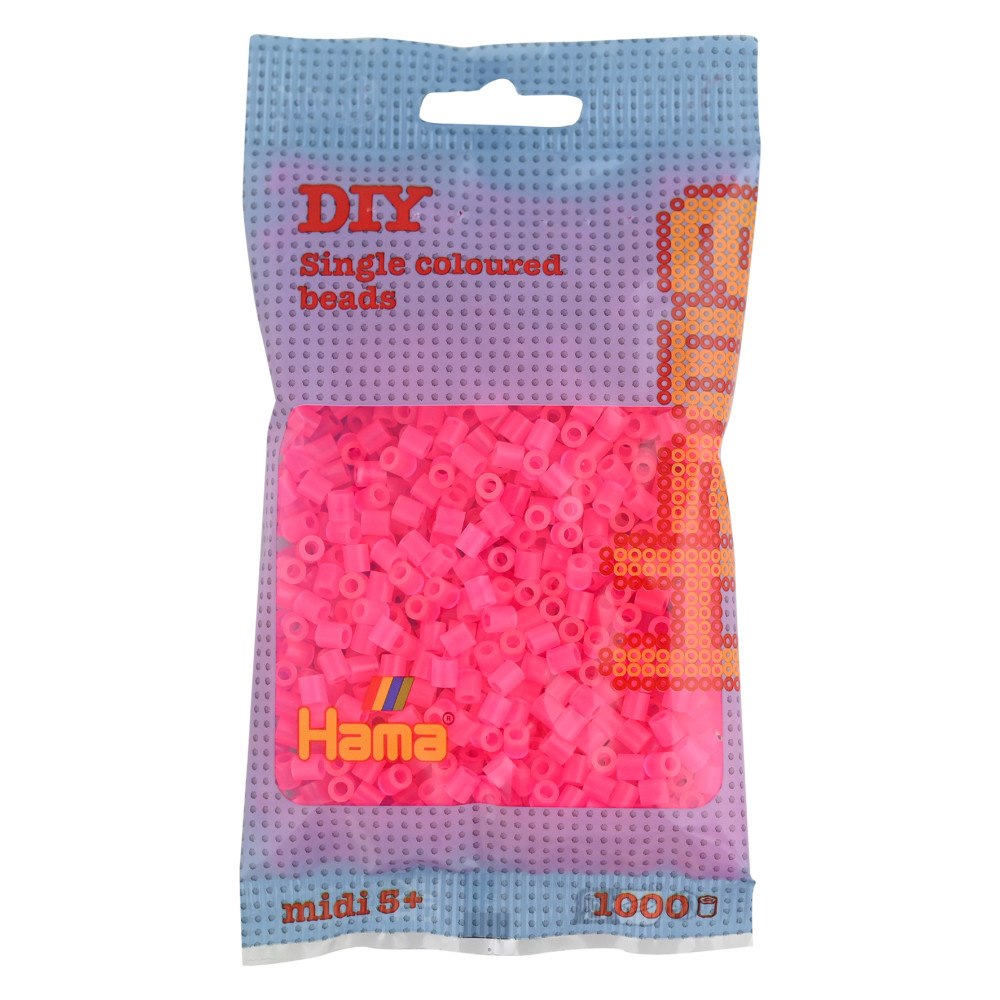 Hama Hama Midi pärlor 1000 stk Neonrosa