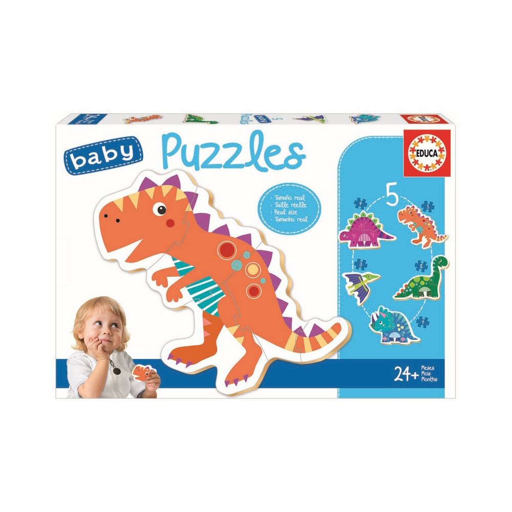 Educa Puzzle Educa Baby-pussel 5 dinosaurer