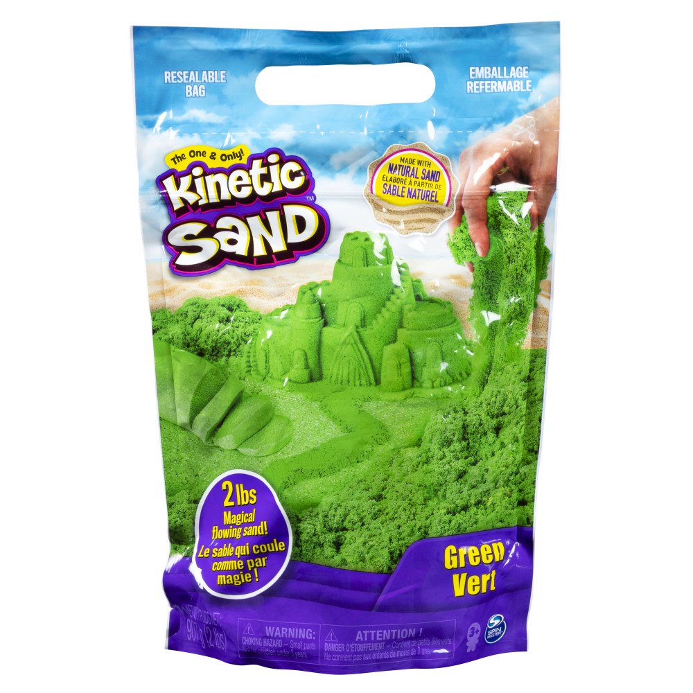 KINETIC SAND Kinetic Sand grön, 0,9 kg
