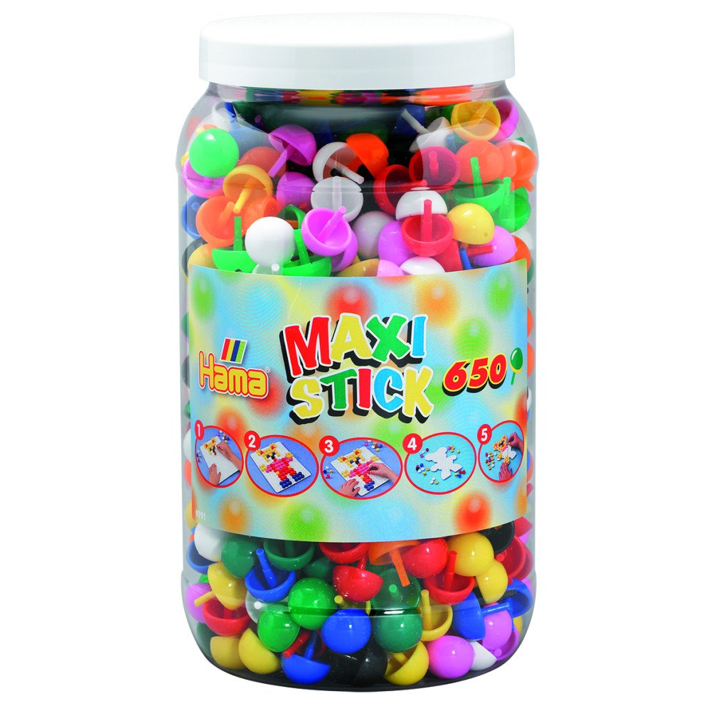 Hama Hama Maxi stiftpärlor i burk 650 stk