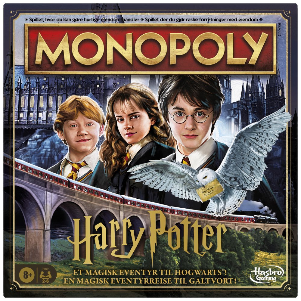 Hasbro Games Monopol Harry Potter DK/NO