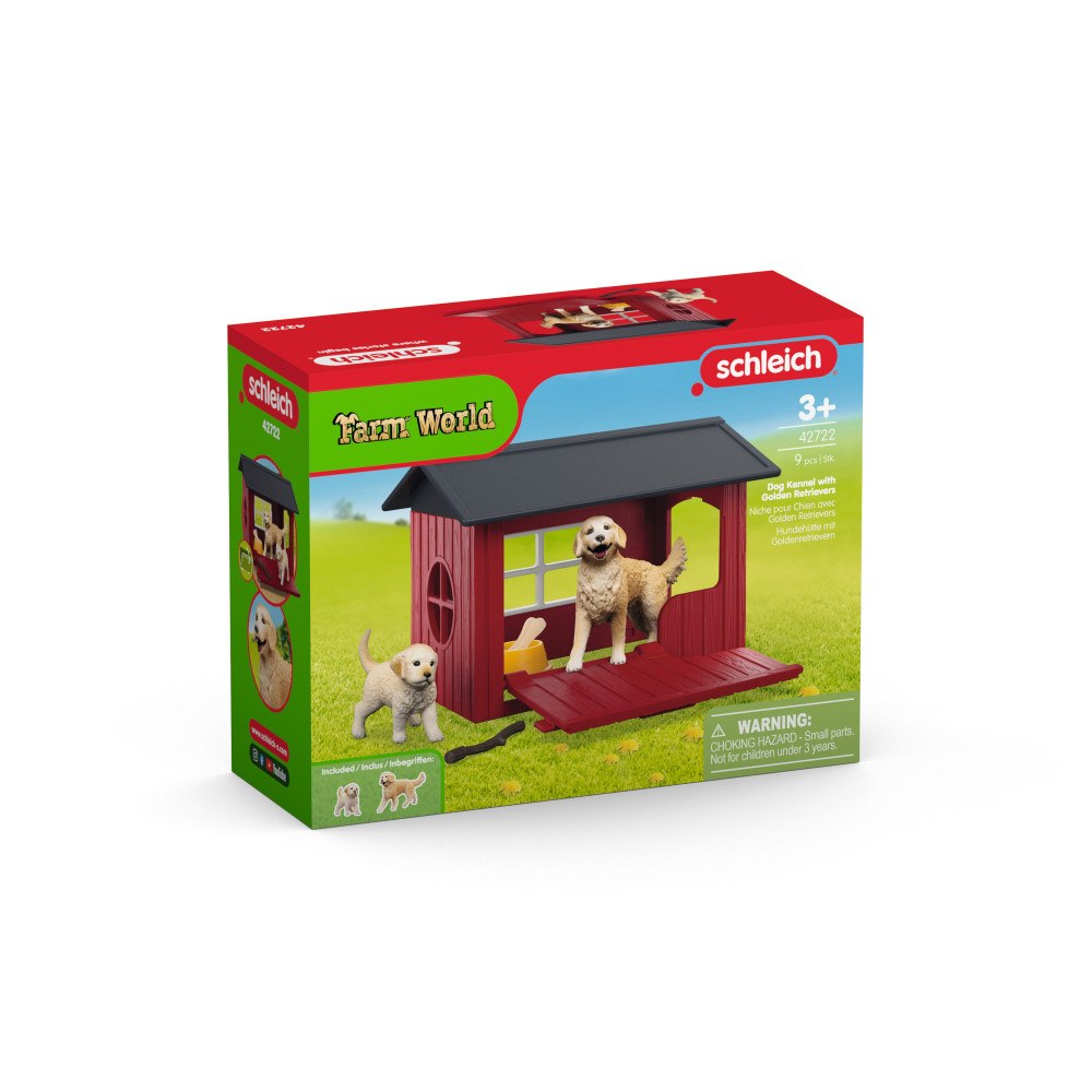 Schleich schleich® hundkoja m. 2 golden retriever