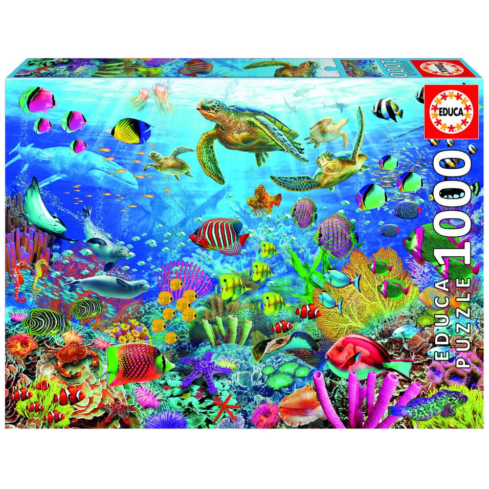 Educa Puzzle Educa 1000 tropiska fantasisköldpaddor