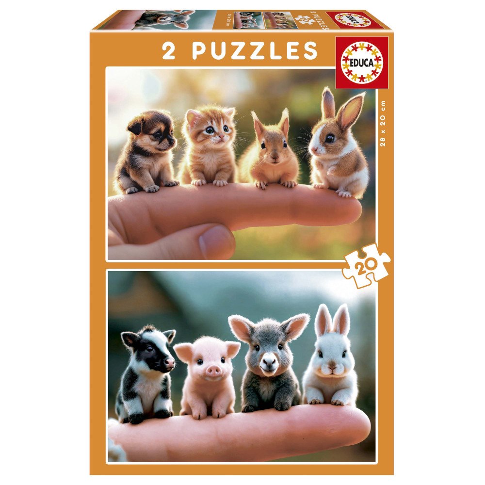 Educa Puzzle Educa 2x20 Babydjur